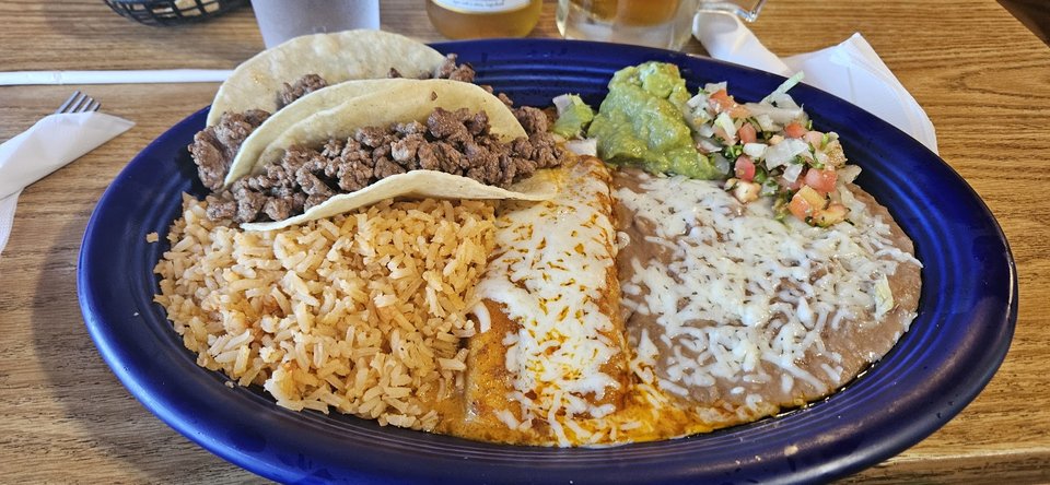 Colorful dishes served for lunch