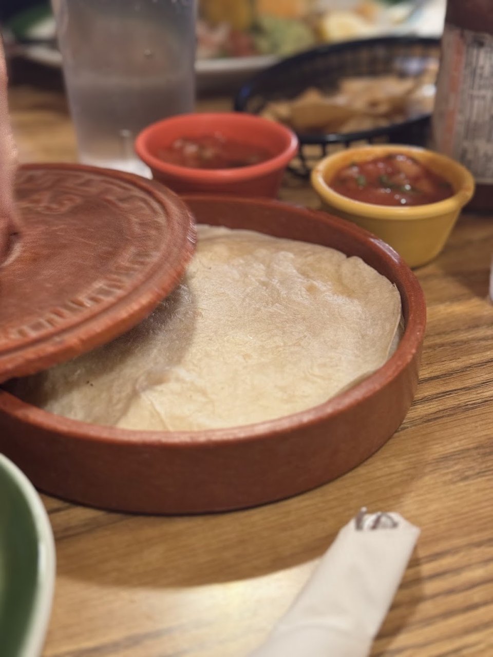 Menu page with Mexican dishes listed